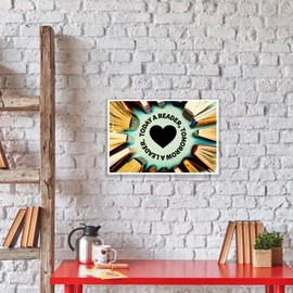Teacher Educational Classroom Decor Poster - 12 by 18 Inches - Today A Reader Tomorrow A Leader - KCD3217
