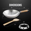 Helen's Asian Kitchen Round Bottom Wok Set, Carbon Steel and