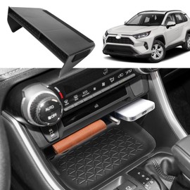 Coleya Centre Console Storage Box Compatible with Toyota RAV4 2019-2024, RAV4 Accessories, Centre Armrest Glove Box, RAV4 Armrest Organiser with Non-Slip Mat (Black)