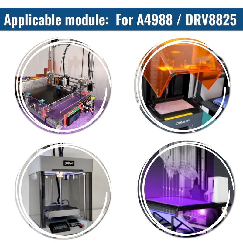 Hapivida Stepper Motor Driver, Compact Precision 3D Printer Stepper Motor