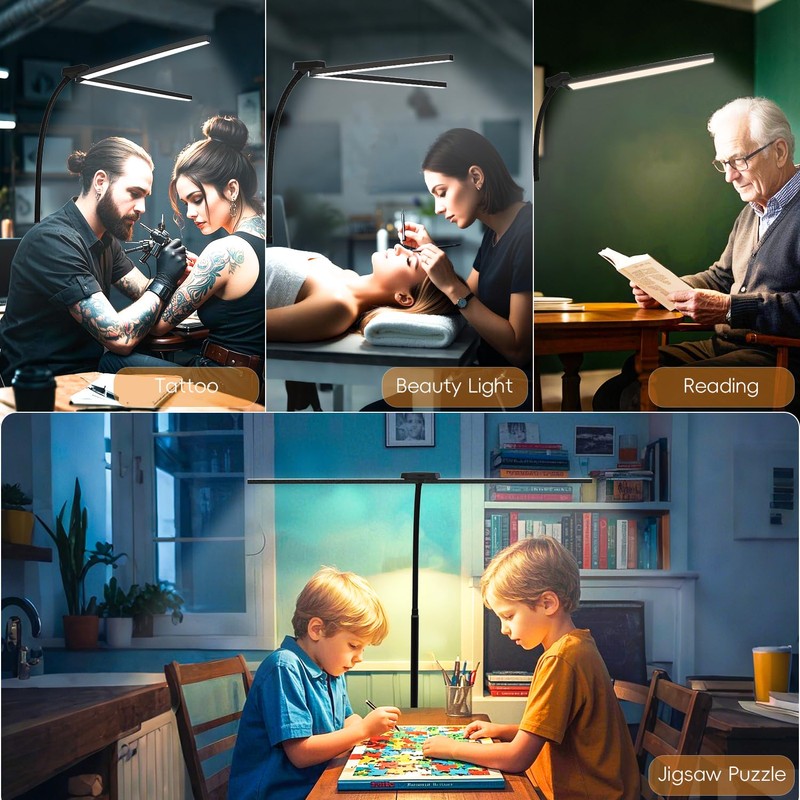 StarMoitic 24W/2400LM Dual Head LED Floor Lamp for Office, Ultra