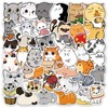 50pcs Cute Cat Series Graffiti Stickers, Waterproof Decorative Stickers, Creative