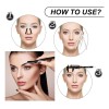 Kit De Regla Microblading Diseño Compas Cejas Perfectas 6pcs