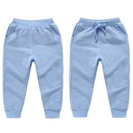 HAXICO Unisex Kids Solid Cotton Elastic Waist Winter Pants Toddler Baby Bottoms Active Sweatpants