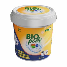 BioPods 50 Dissolvable Ultra Clean Laundry Pods | Powered by Bio Enzymes for Tough Stains| Fabric Conditioner & Brightener | Top & Front Load | Fresh Long-Lasting Fragrance | 1 Pod = 1 Wash (upto 8kg)