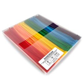 8 Inches 300 Pieces Multi-Purpose Assorted Colored Cable Zip Ties, 18lb Strength