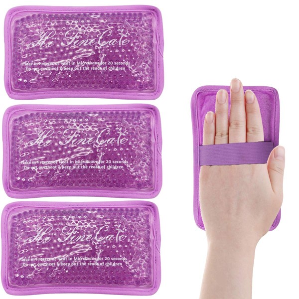 Gel Beads Ice Pack, Hot Cold Pack, Reusable Ice Pack, for Injury, Swelling, Pain Relief, Knee, Shoulder, Foot, Ankle, Neck, Hip, Elbow, Back, Wisdom Tooth Pain/3PCS/Purple