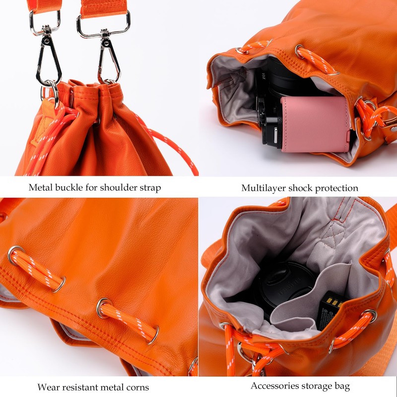 Bowan Small Camera Bag,Camera casing bag,Soft Cute Camera Pouch Handbag