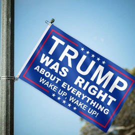 SOULBUTY Wake Up Trump-Flag-Trump was Right About Everything Flag 3x5 Ft Polyester with Brass Grommets