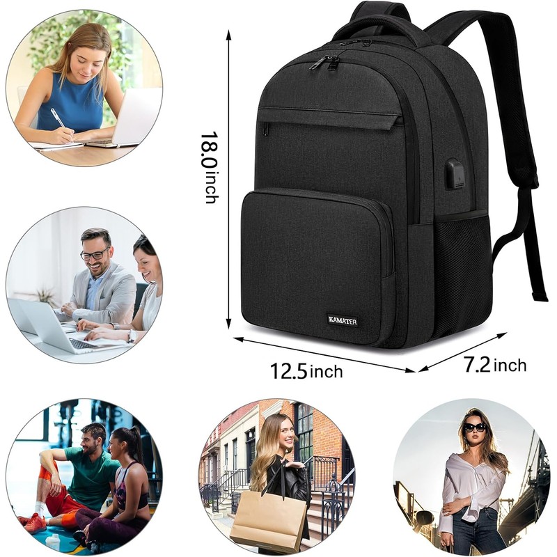 Mochilas para computadora portátil para hombres y mujeres, mochila escolar