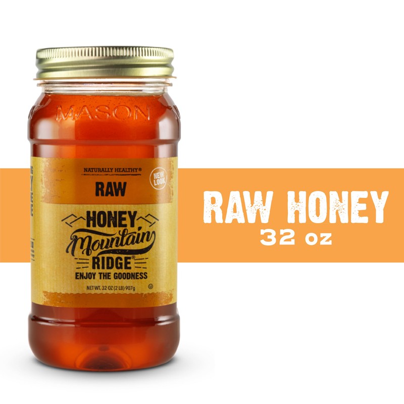 Mountain Ridge Honey, Pure Raw Honey, 32 Ounces