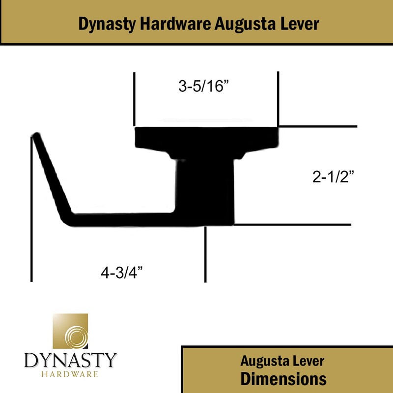 Dynasty Hardware Passage Door Lever Lockset, ADA Compliant, Grade 2