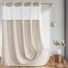 Extra Long Shower Curtains with Snap-in Liner, No Hooks Needed,