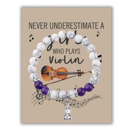 Violin Charm Bracelet Violinist Gift Violin Player Gift Violin Jewelry Musician Never Underestimate A Women Who Plays Violin (WHO PLAYS Violin bracelet ca)
