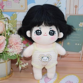 niannyyhouse 10cm 20cm Plush Doll Clothes Vest Jumpsuit Climbing Suit Soft Stuffed Plush Toy Dress Up (a2, 20cm)