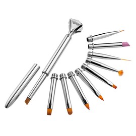 Baluue Nail Art Pen Brush Kit 10pcs in 1 Set Nail Art Brush Pen and Replacement Tips for