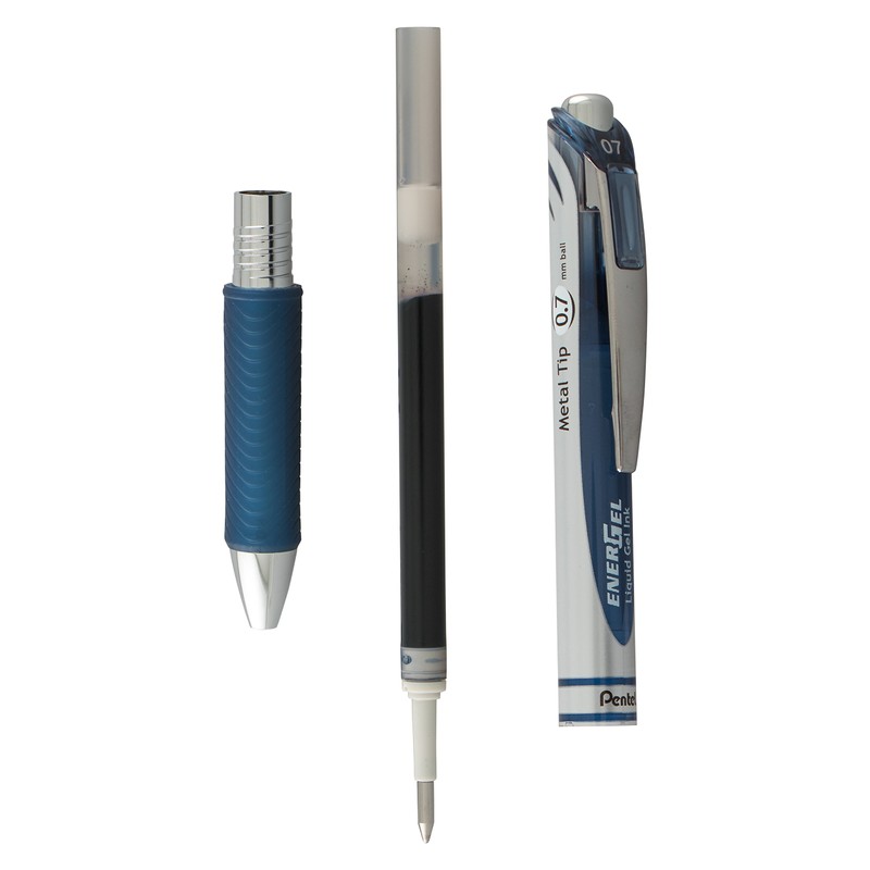 Pentel EnerGel RTX Retractable Liquid Gel Pen, (0.7mm) Metal Tip,
