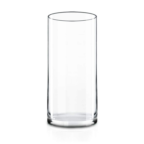 CYS Excel Clear Glass Cylinder Vase (H:9" D:4") Flower Vase