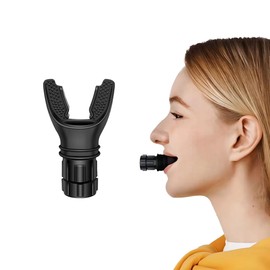 Tomedeks Black Lung Adjust Trainer Breathing Trainer Lung Exerciser Breathing Exerciser Resistance Improvelung Capacity For Respiratory Therapy Sports Lover（Includes One Replacement Head ）