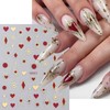 2 Sheets Stars and Moon Nail Stickers 3D Self Adhesive