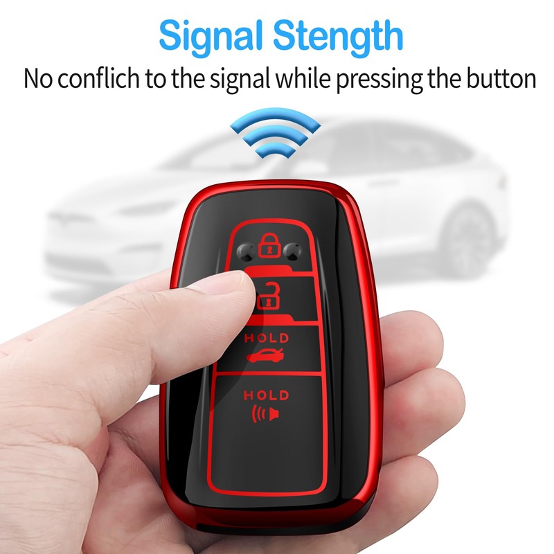 Tukellen for Toyota Key Fob Cover,Special Soft TPU Key Case