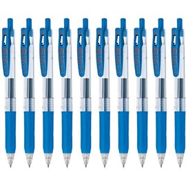 Zebra Sarasa Clip 0.3 Retractable Gel Ink Pen, Rubber Grip, 0.3mm, Cobalt Blue Ink, Value Set of 10