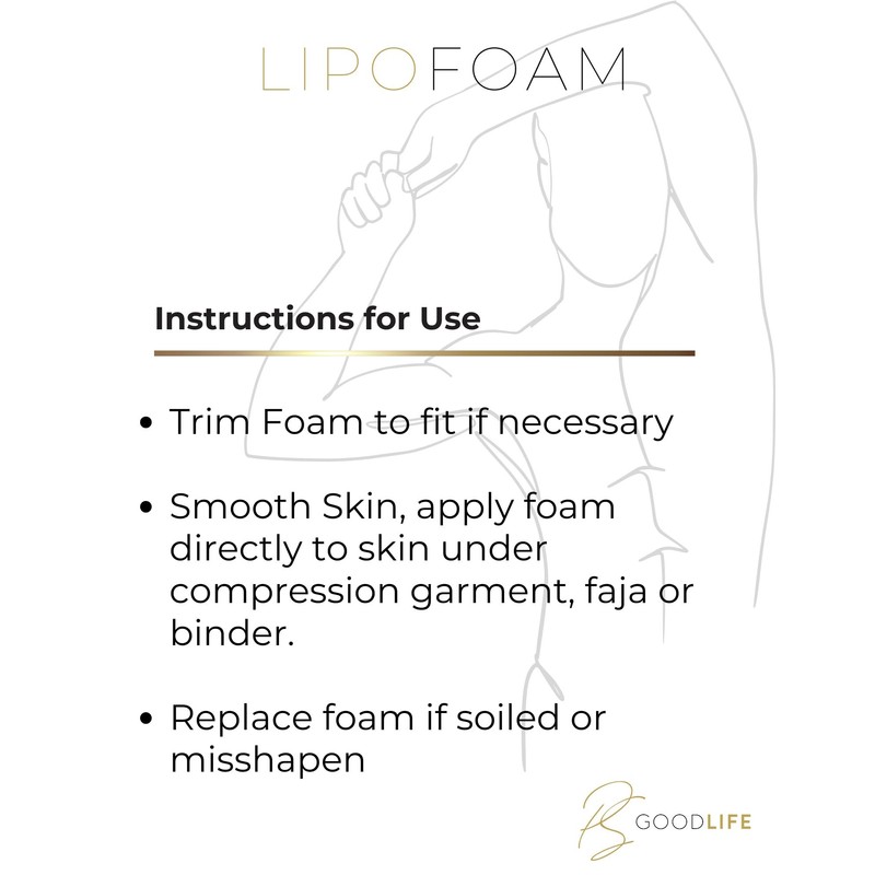 PSGoodLife 3 Pack Lipo Foam Post Surgical Liposuction Pads for