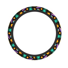 Galaxy Alien Steering Wheel Cover Universal 15 Inch, Non Slip Durable Auto Car Accessories