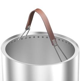 onlyfire Fire Pit Carrying Handle for 19.5" Solo Stove Bonfire and 15" Ranger & Other Fire Pit, Heavy-Duty PU Strap with Stainless Steel Hooks for Camping Outdoor