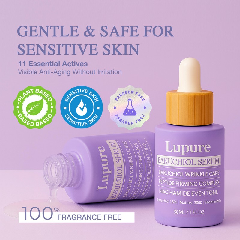 Lupure Bakuchiol Serum for Face – Natural Retinol Alternative for