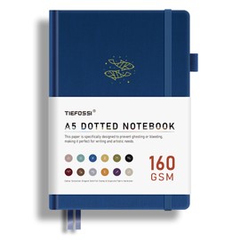 TIEFOSSI Bullet Dotted Journal, 160GSM Bleed Proof Thick Paper, Constellations Dot Notebook, Pisces Journal for Women, 256 Numbered Dot Grid Pages