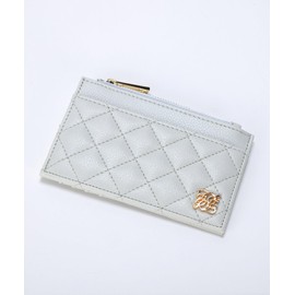 Altrose Luna Fragment Case, IC Card, Quilted Pass Case, Card Case, Beautiful, Adult, Cute, Mini Wallet, gray