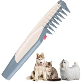 Amaezorx 1 pcs Electric Pet Hair Remover and Detangling Comb - Universal Grooming Tool for Cats and Dogs, Effortlessly Remove Loose Hair, Knots, and Tangles with Electric Shaving