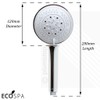ECOSPA Large Shower Head Universal Bath Shower Handheld Handset Chrome