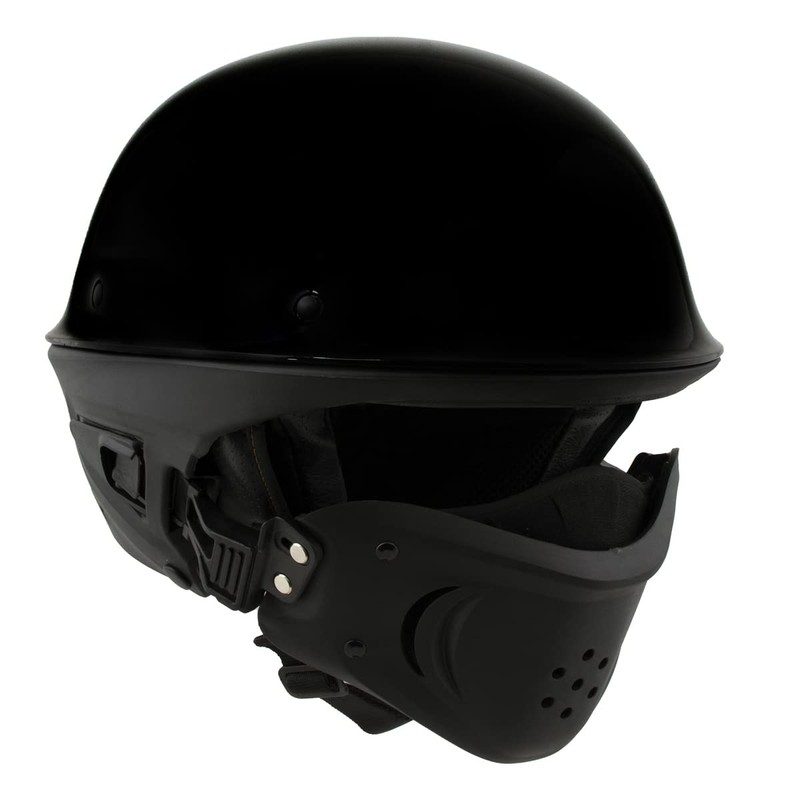 Milwaukee Helmets MPH9831DOT Rascal 3/4 Open Face Gloss Black 2