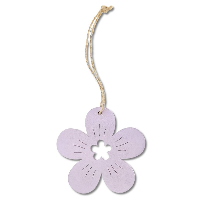 DARO DEKO Wooden Decorative Hanging Flowers 24 Pieces 7 cm