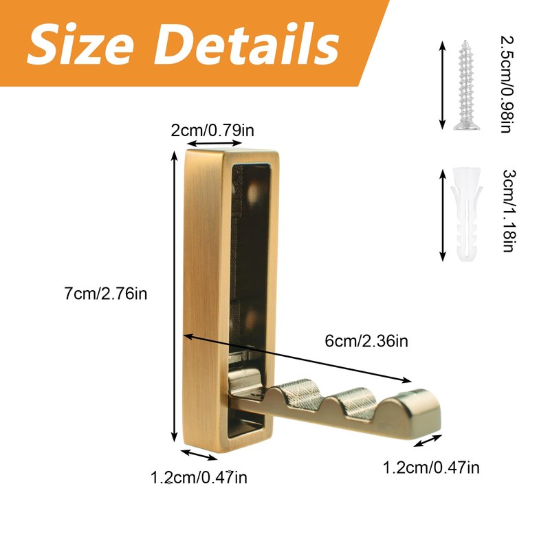 MOROBOR 2pcs Square Folding Wall Hook Non-Slip Heavy Duty Foldable