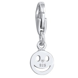 Nenalina Laughing Face Carabiner Charm Pendant for Charm Bracelet 925 Sterling Silver 0412151621, Glass