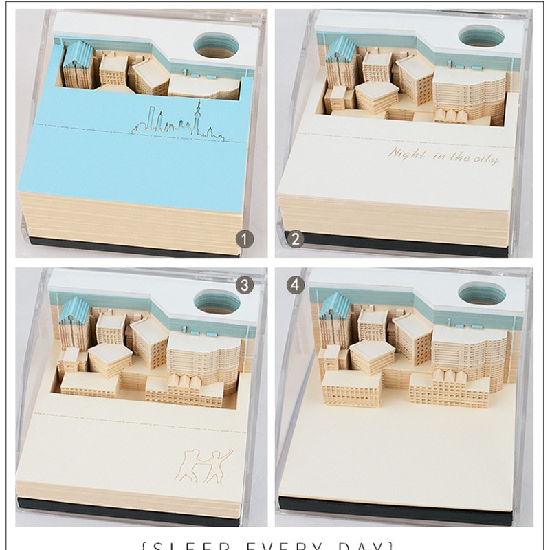 3D Memo Pad Sticky Notes Paper Craft DIY Home Decoration