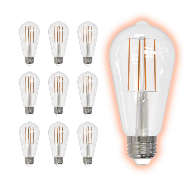 GoodBulb 7 Watt Nostalgic ST18 Light Bulbs | LED Restaurant Bulb with E26 Medium Base | 2700K Warm White 800 Lumens | Restaurant Light Bulbs | 10 Pack