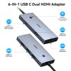 HODO Docking Station to Dual HDMI Monitors Adapter USB C