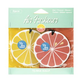 1/2 MIX HALF Hanging Air Freshener, Lemon & Grapefruit, Pack of 4, 2 Scents OA-HGL-3-2