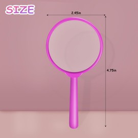 48pcs Colorful Kids Magnifying Glasses, Mini Hand Lens for Boys Girls Science Class Outdoor Observation Fun Toys Reading, Pocket Children Detective Explorer Magnifying Lenses for Party Favors Gifts