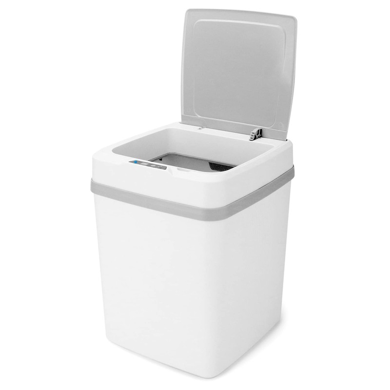 QWORK® Automatic Sensor Trash Can Touchless Motion Sensor Bin with