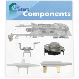 8544771, 8577274, 279973 & 3392519 Dryer Heating Element and Thermostat Kit Replacement for Whirlpool WED9150WW1 - Compatible Heater Element, Thermistor, Thermal Cut-Off Kit & Thermal Fuse Kit
