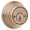 Kwikset SmartKey Security Antique Brass Metal Double Cylinder Deadbolt