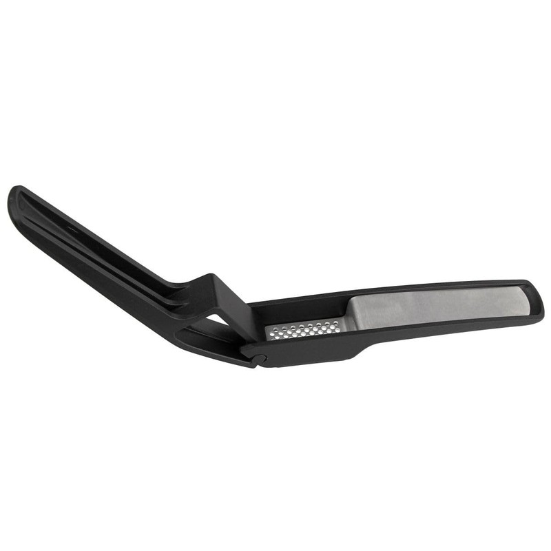 FACKELMANN Knoblauchpresse, Edelstahl, Schwarz, 17,5 cm