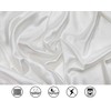 Lanest Housing Satin-Silk Pillowcase Queen, White Satin Pillowcase for Hair