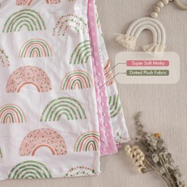 Soarwg Kids Baby Blankets Unisex Newborn, Super Soft Comfy Rainbow Blankets, for Toddler Baby Nursery Bed Blanket Stroller Crib Shower Gifts 30 x 40 Inch