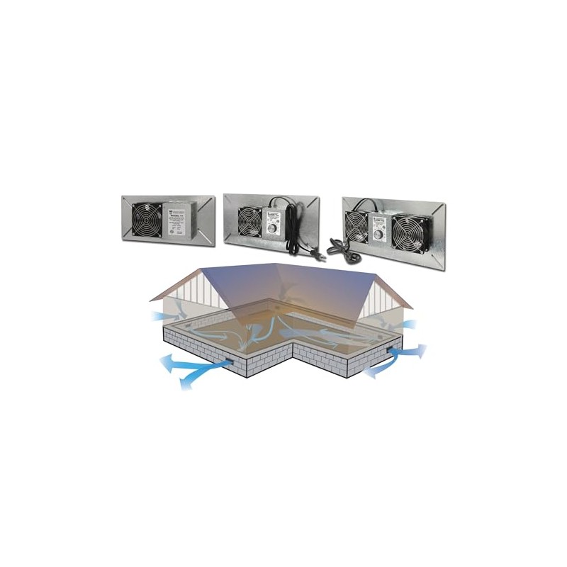 Tjernlund V1D UnderAire Crawlspace Ventilator Fan Moisture Mold Reducing, 110